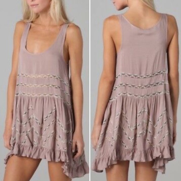 free people voile and lace trapeze slip